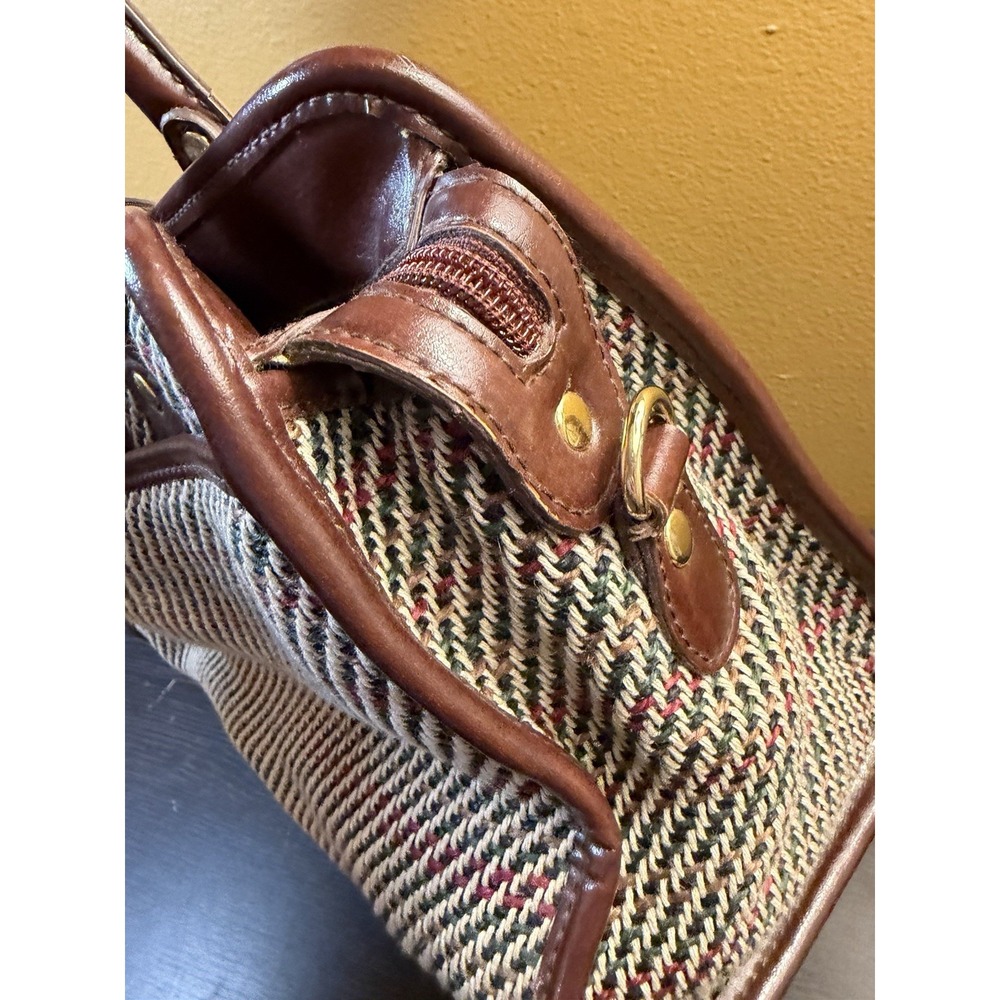 Warren Reed Vintage Tweed and Leather Satchel Doctor Bag Brown Medium - Picture 4 of 15